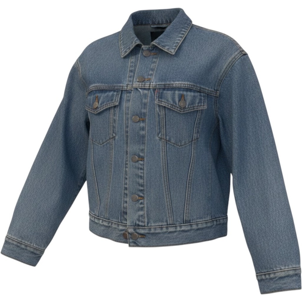 Vintage 955 Originals Denim Jacket Womens Medium Blue Cotton Trucker Coat